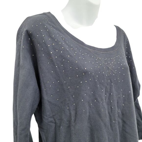 2/$20 Old Navy Grey Top Blouse 100% Cotton Size: Small - Picture 4 of 7